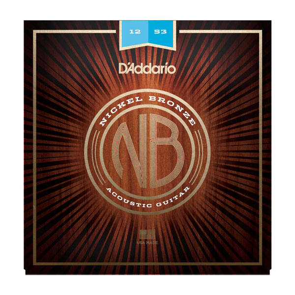 D'Addario NB1253 Nickel Bronze Acoustic Strings Light 12-53<br>NB1253
